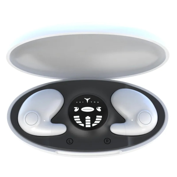 Usynlig Søvn Trådløs Øretelefoner TWS Bluetooth 5.3 Hodetelefoner Skjulte Earplus IPX5 Vanntett Støyreduksjon Sport Headset