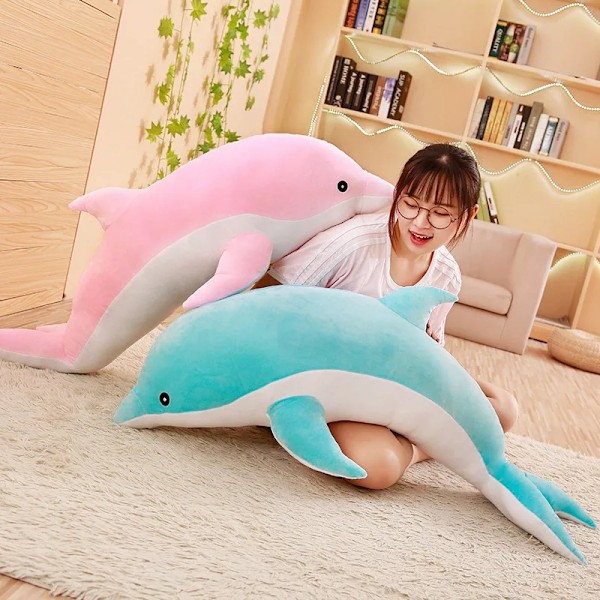 Hot store plysj delfiner leker fylte hav dyr søte jenter dukker myk baby sovepute