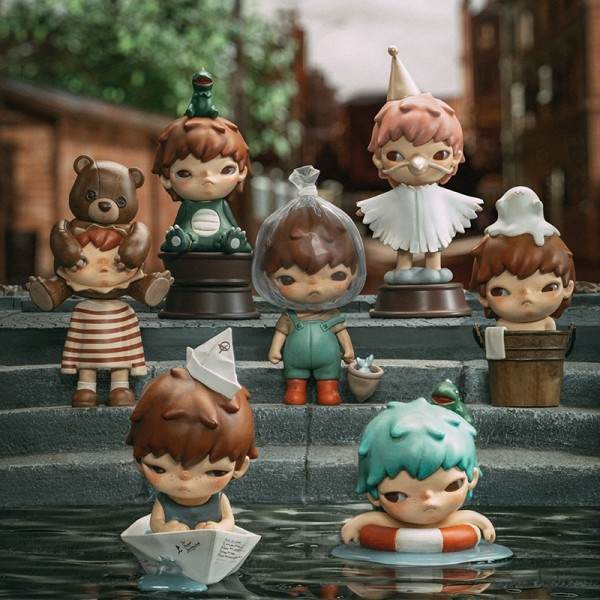 One Slump Piece POP MART Hirono Little Og Serie Mystery Box Blind box Action Figurine Söt Toy