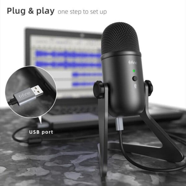 USB mikrofoni tallennukseen/Sstreaming/Gaming, ammattimainen mikrofoni