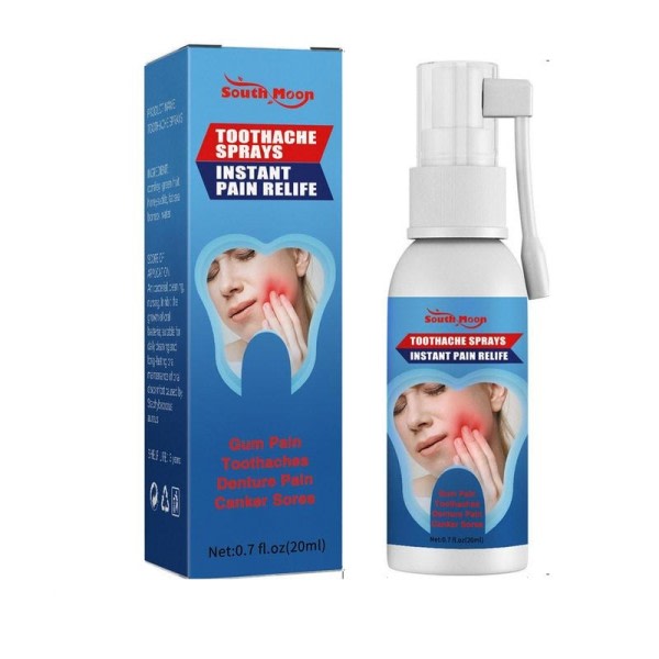 Tand smärtor lindring behandlingar spray tandvärk kurer tänder röta borttagningsmedel periodontit rengöringsmedel