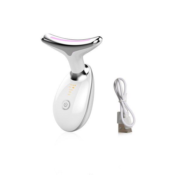 Hals Ansikte Skönhet Enhet EMS Hals Ansiktslyft Massager Skin Tighten Enhet