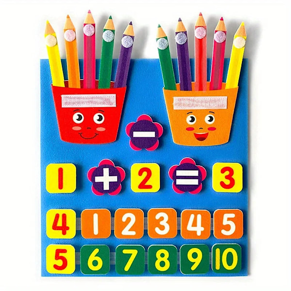 11,8*11.3 I Kid Montessori Blyert Form Leksaker Filt Finger Siffror Matematik Leksaks Barn Räkna Tidigt Lärande för Småbarn
