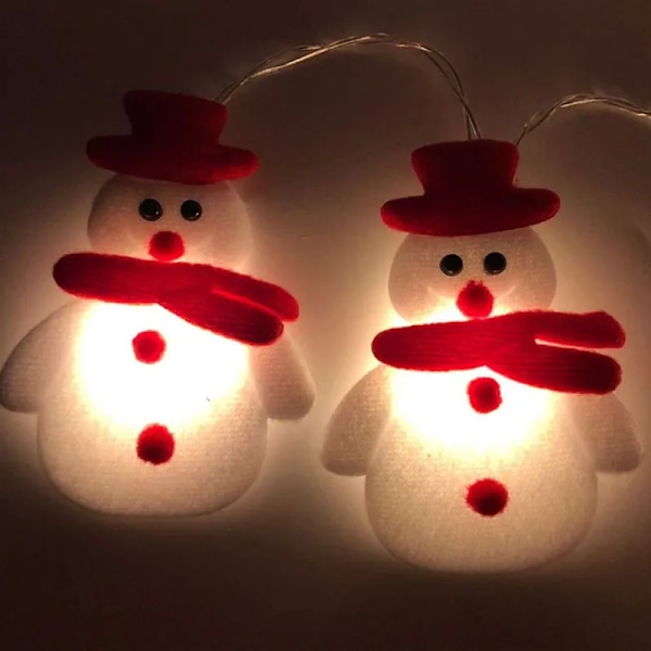 Christmas Snowman Light LED String Fairy light Girland xmas Tree Decor Hängande Prydnad