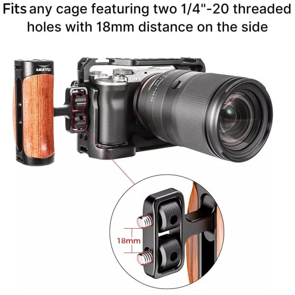 Universal kamera Cage sivu kahva Sony Canon Nikon kamera Cage puinen kahva kahva