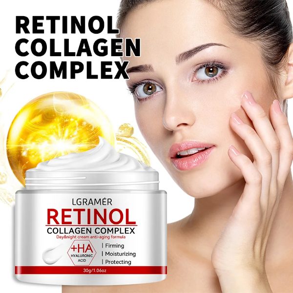 Retinol Lyftande Fastgörande Kräm 30ml Kollagen Ansikte Fuktkräm