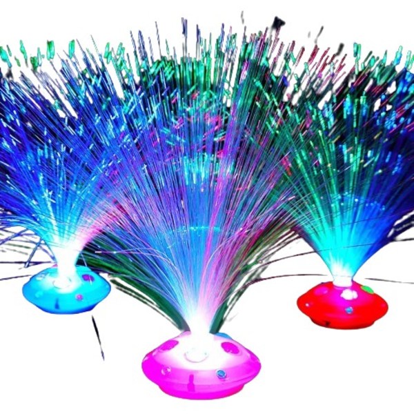 Färgad LED Fiber Optik Ljus Natt Lampa Semester Jul Bröllop Dekoration Stjärnor Skine In The Dark Barn Leksaker Natt Lampor