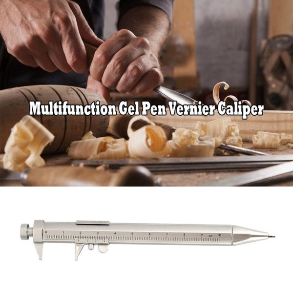 Multifunksjon Gel Blekk Penn Vernier Caliper Roller Ball Penn