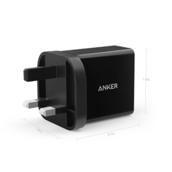 18W USB Wall Oplader UK/EU Plug (Quick Charge 2.0 Kompatibel) PowerPort