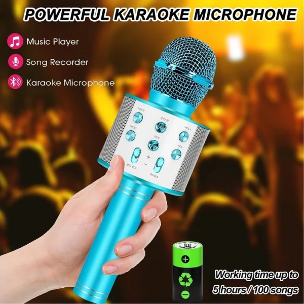 Kädessä pidettävä karaoke mikrofoni lapsille synttäri joulu lahjat 8 9 10 11 v vanhoille pojille tytölle