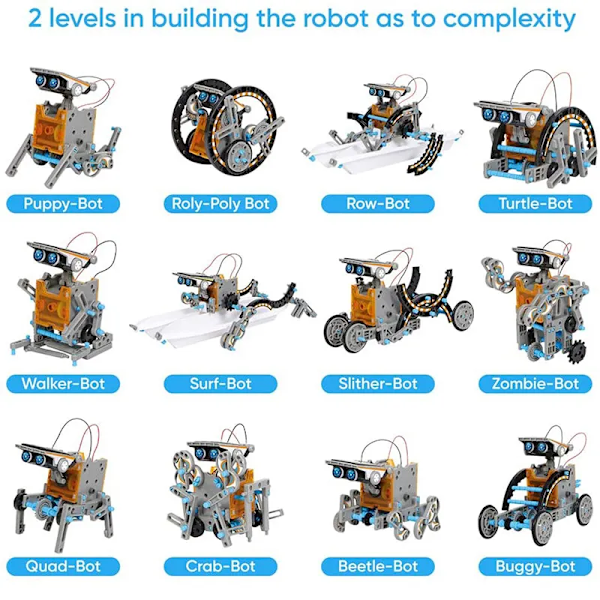 12 i 1 Science Experiment Solar Robot Toy DIY Building powered Learning  Tool