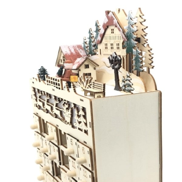 Jul advent kalender lys med fyllbar tre skuffer koffert overraskelse gave