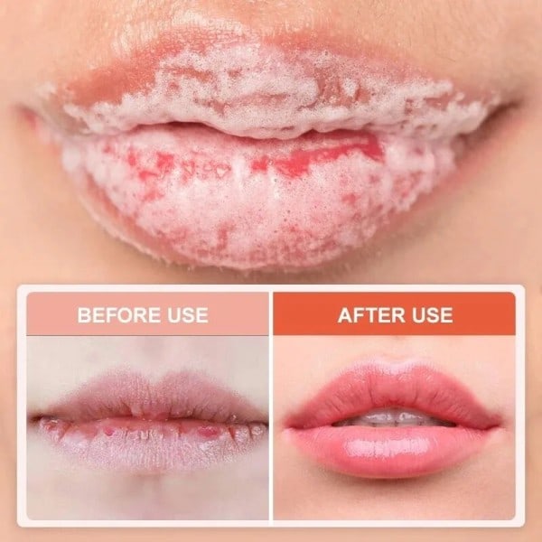 Bubble Lightening Mörk Läpp Balm Mask Långvarig Återfuktande Exfoliera Reducera Läpp linjer