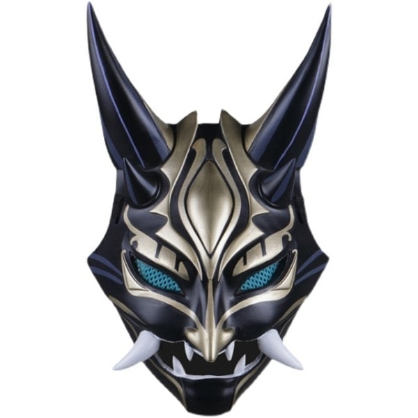 Xiao Resin Hjelm Cosplay Maske Led Light PVC Hjelm Halloween Fest Prop Karneval kostume