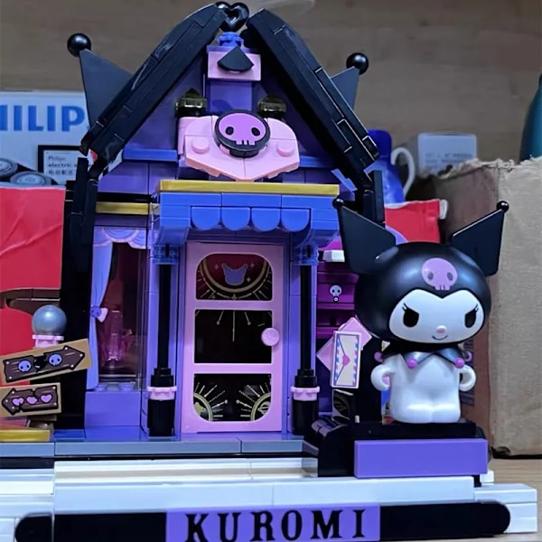 Kuromi Cinnamoroll Mymelodi Figur Byggnad Klossar Klossar Kt Katt Anime Montering Action Figurer Set Leksaker