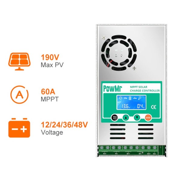 60A Solar Charge Controller Solar Panel Regulator