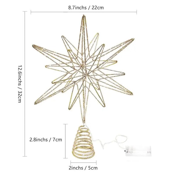 12,6 tum Creative LED Lights Glitter Jul Tree