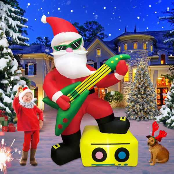 Hot oppustelig Snemand Julemand Glædelig jul Træ bue Hjem Udendørs Dekoration LED Lys