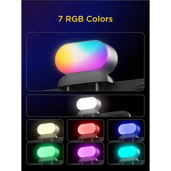 RGB Magnetisk Fyld Lys til Gimbal LED Video Fotografi Lys 3 Lysstyrke og 7 Farve Justering