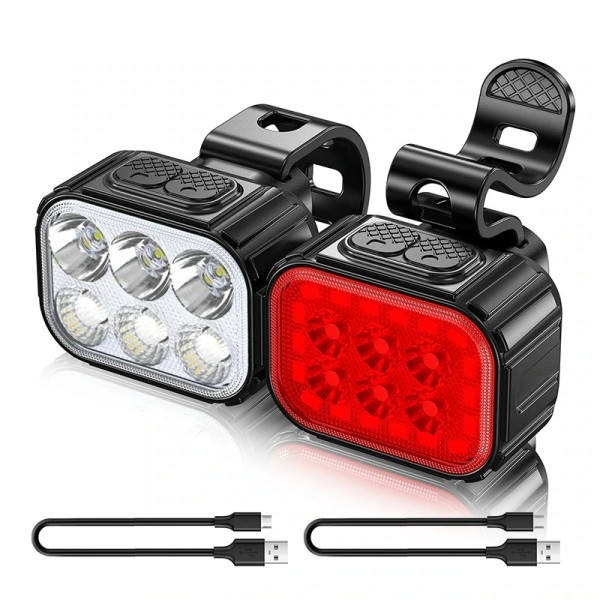 Cykel Lys Foran Lampe USB Genopladelig Cykel Lys Vandtæt Forlygte