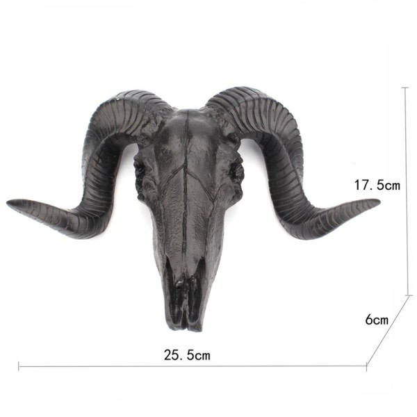 Lange horn dyr hode hodeskalle harpiks vegg hengende skulptur