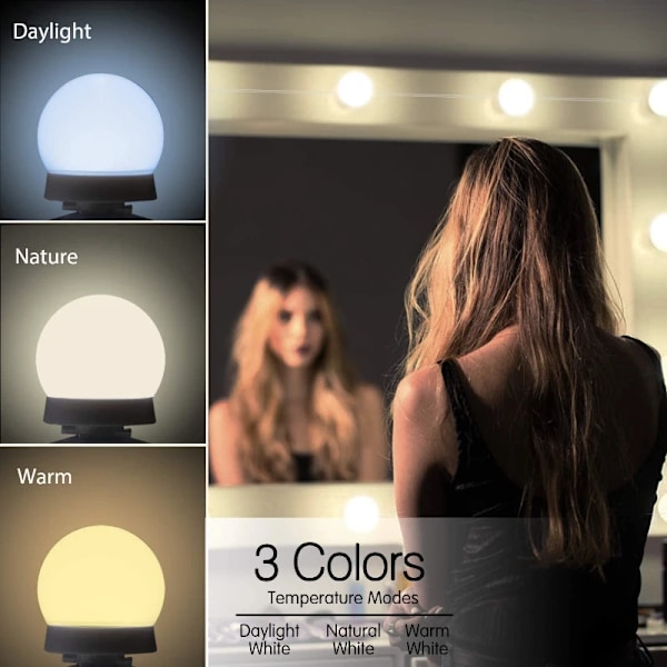 Spegel Ljus Glödlampor Vanity Ljus USB 5V Badrum Kläder Bord Belysning Dimbar LED