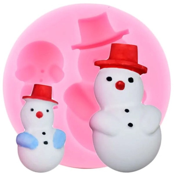 3D Jule Snøfnugg Silikon Fondant Mugg furu kjegle kake kant DIY kake pynting verktøy