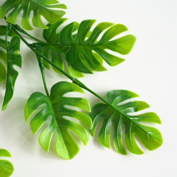 Billig plast skildpadde blad jul pynt til hjem have stue værelse væg hængende kunstige planter