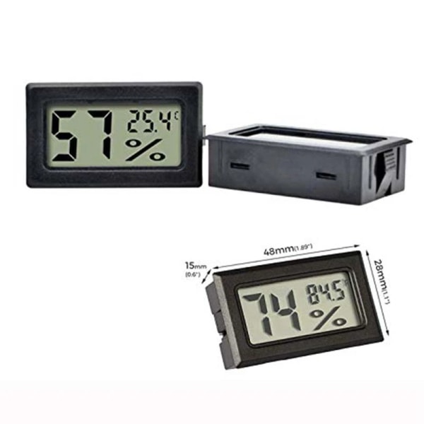 Høj kvalitet 5 Pack Mini Digital Termometer Hygrometer, Indendørs Digital Elektronisk Temperatur Fugtighed Måler Meter LCD Skærm