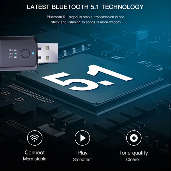 Auto Bluetooth 5.1 FM01 lähetin vastaanotin handsfree puhelu mini USB virta auto sarja