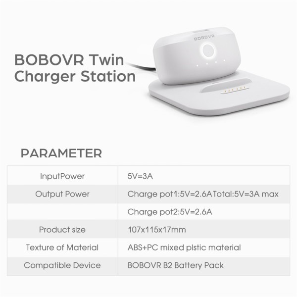 Twin Charger Station/Dock for B2 Battery Pack