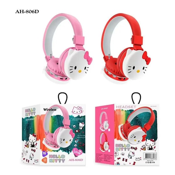 Söpö Bluetooth Kuulokkeet Langattomat Kuulokkeet Anime sarjakuva Stereo Kuulokkeet Kuulokkeet