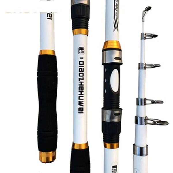 2,1M -3,6M Karper Fiske Stang Federer Hård FRP Carbon Fiber Teleskop Fiske Stang