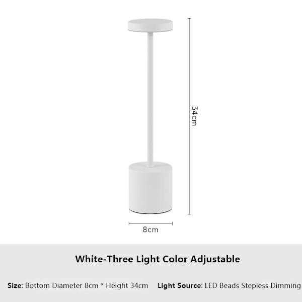 Simple Touch Sensor LED Bord Lampe Genopladelig Skrivebord Lampe