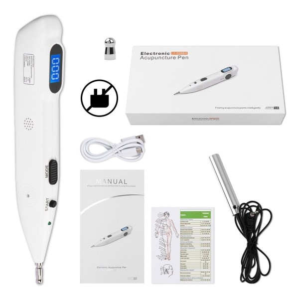 USB Genopladelig Elektronisk Akupunktur Pen Elektrisk Body Massager Meridian Puls Afslappende Fysioterapi Udstyr