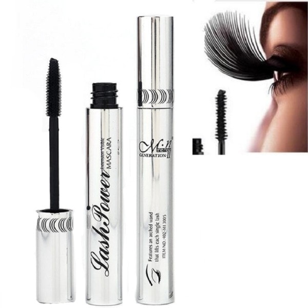 4D Silke Fiber Vippe Mascara Krølling Volum Sort Vanntett Væske Rimel Fiber Vippeforlengelse Sminke