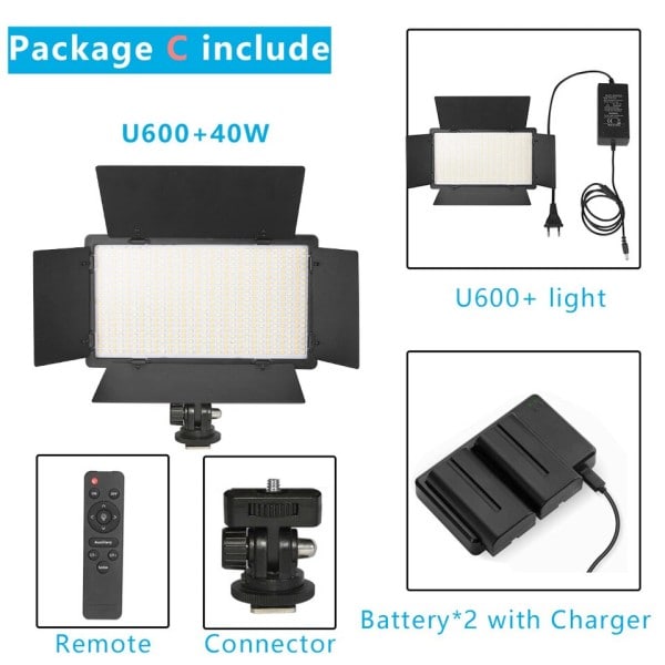 LED video valo valokuva studio lamppu kaksivärinen 2500K-8500k himmennettävä jalustalla jalustalla kaukosäädin