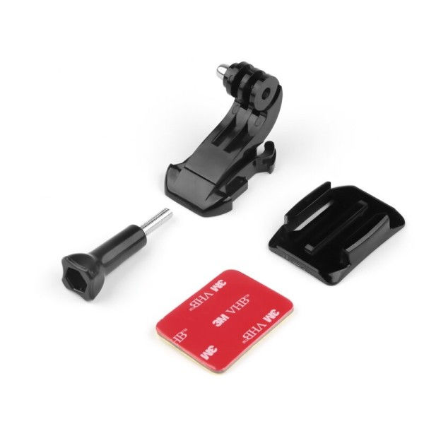 Fram Sida Hjälm Tillbehör Set J-formad Spänne Base Stöd Fäste för GoPro Hero 10 9 8 7 6 5 4 Xiaomi