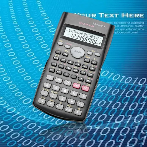 Videnskabelig lommeregner med 240 funktioner og 2-linjers skærm Multi-formål bærbar elev beregner til matematik undervisning