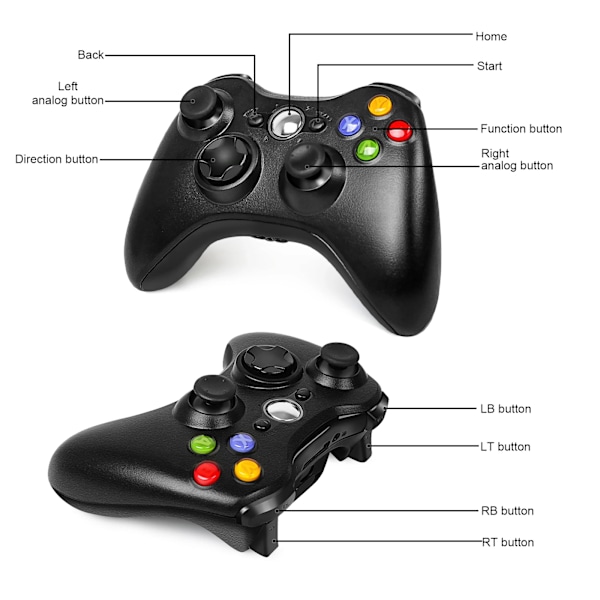 360 Gamepad Wireless/Wired Controller Supports Game Controller Joypad