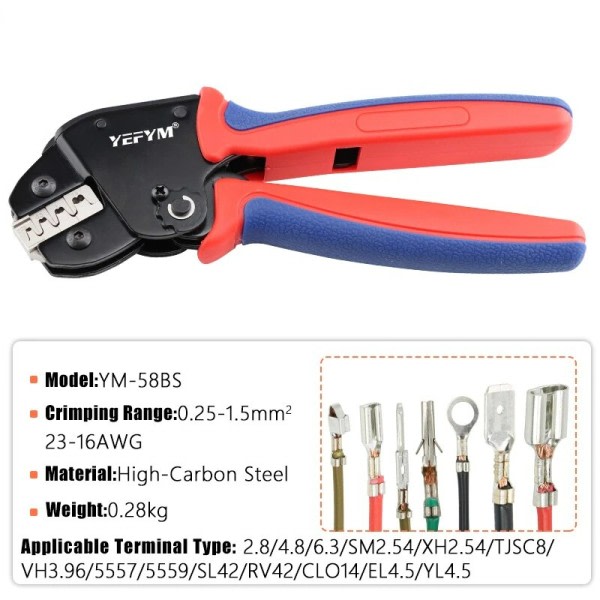 Crimping Mini Tång Rör Klämmor Ratchet Crimper Verktyg