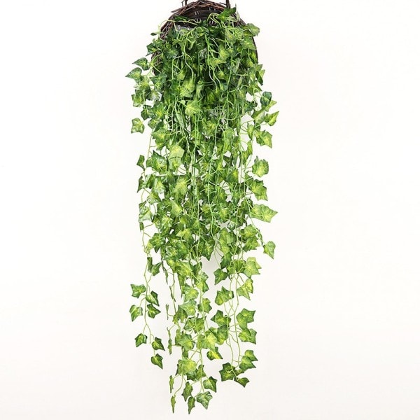 Kunstig plante vinstokke væg hængende rattan blade grene udendørs have hjem pynt plastik falsk silke blade