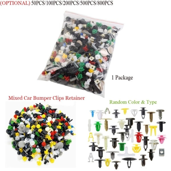 Universal Mixed Auto Fastener Bil Bumper Clips Retainer Bil Fastener Nite Dør Panel Foring for All Car