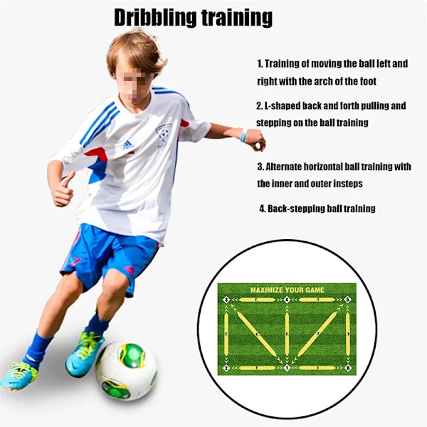Fotball Fottrinn Trening Fleggbart Teppe Entré Dør Matte Sklisikring