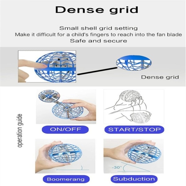 Fly Ball Hand Kontroll Drone Helikopter Roterande Mini Fly Ball LED Belysning Inomhus Utomhus Leksaker