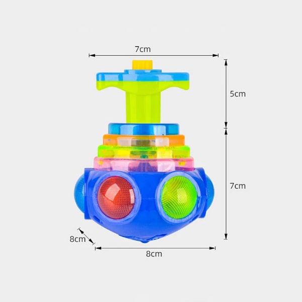 Høj kvalitet premium Rund Lysende Legetøj Lys Musik Roterende Gyro Fidget Spinner Spinning Top Legetøj Tilfældig Farve Børn's Legetøj