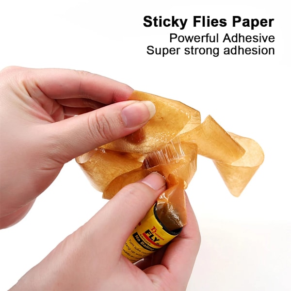20 stykker Sticky Fly Bånd Rulle Dobbeltsidet Fluer Papir Strips Insekt Bug