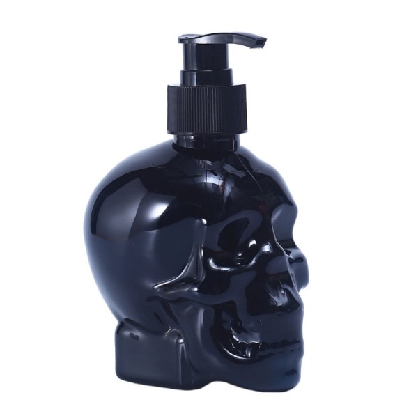 Creative Skull Liquid Såpe Dispensere Sort Plast Hånd Desinfeksjonsmiddel Pumpe Flasker Sjampo Lotion Flaske