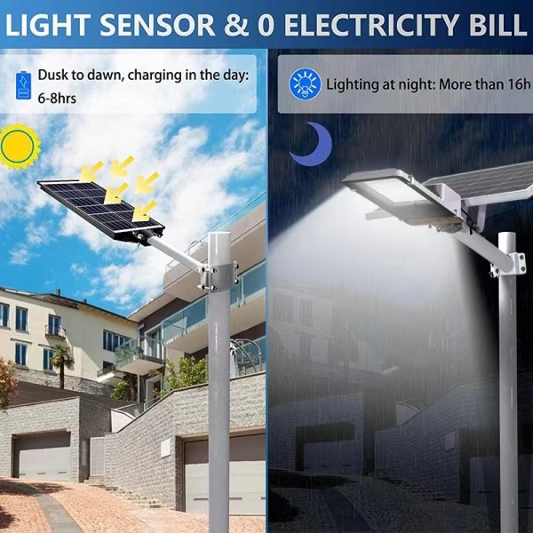 Tehokas Split Aurinko katu valo vedenpitävä ulkona puutarha auringonvalo talo kaukosäädin ohjaus LEd valo
