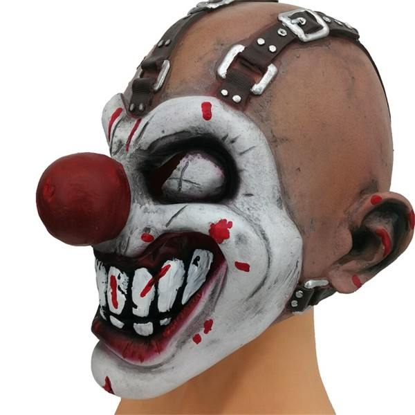 Halloween läskig mask skräck fint klänning fest latex läskigt clown mask enögd joker mask